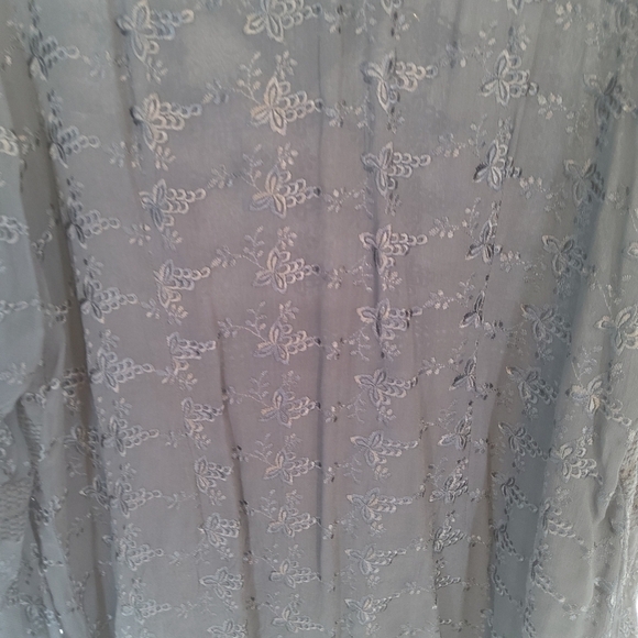 ULLA POPKEN EMBROIDERED SEQUINED SEMI SHEER BLOUSE 16/18 - Picture 9 of 9